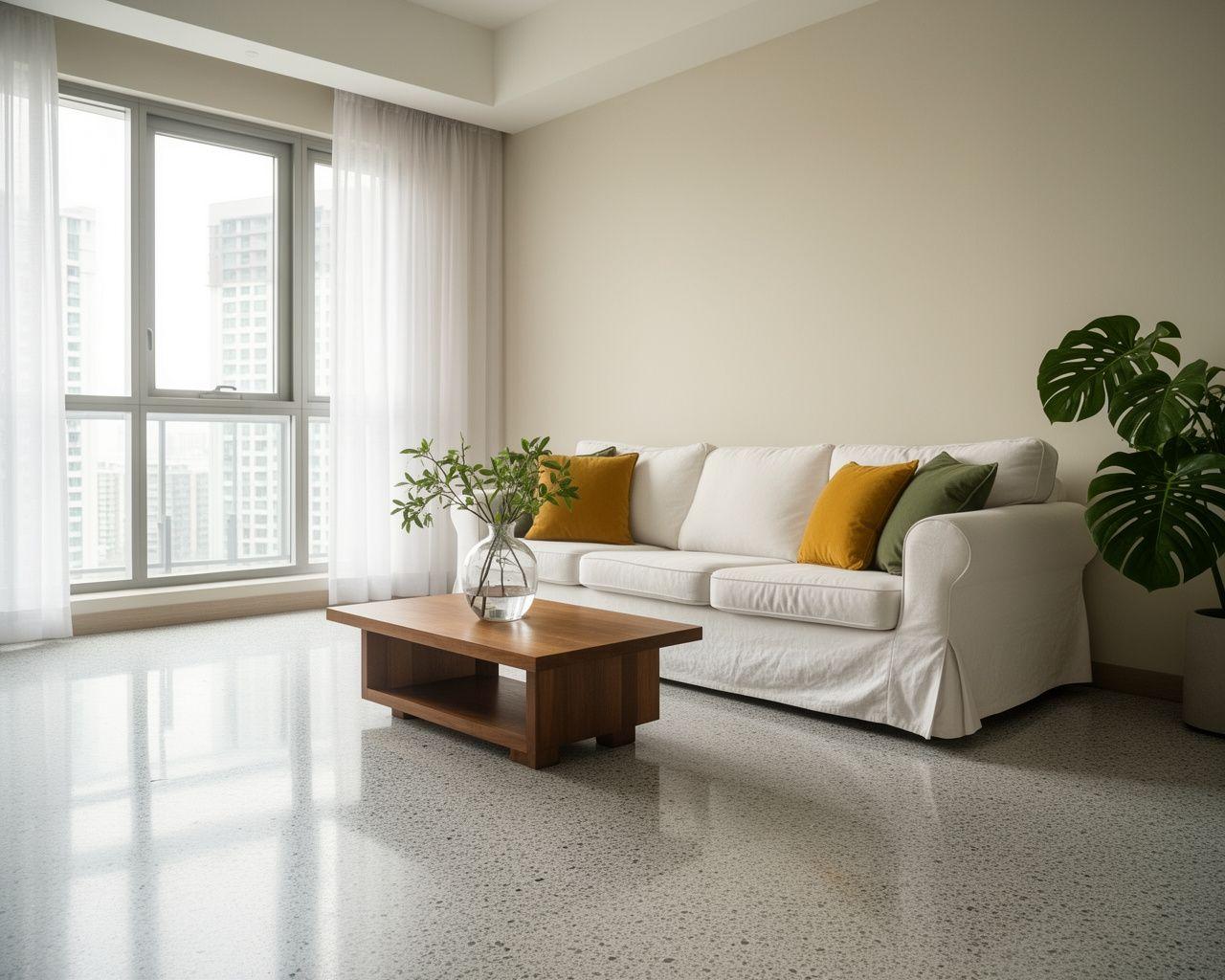 Bright modern Malaysian living room after a Cleariqo deep clean